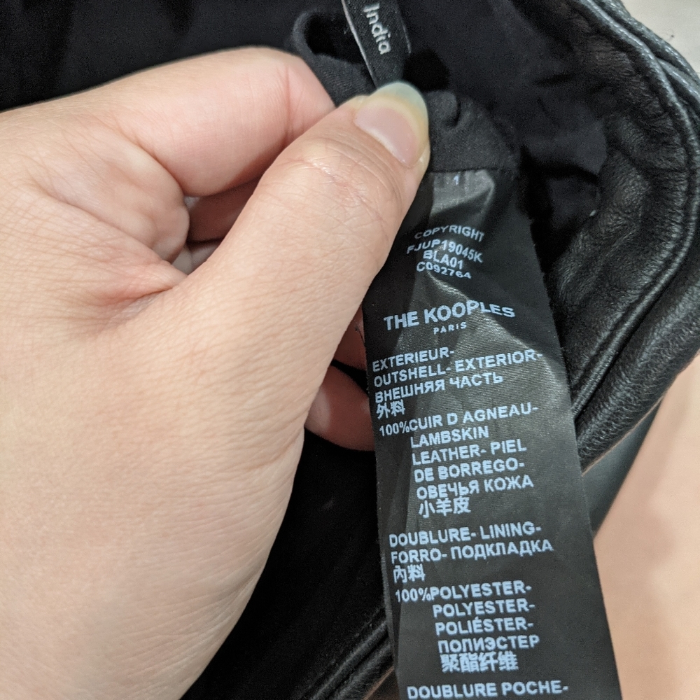The Kooples 100% Lambskin Leather Mini Skirt - Picture 8 of 12